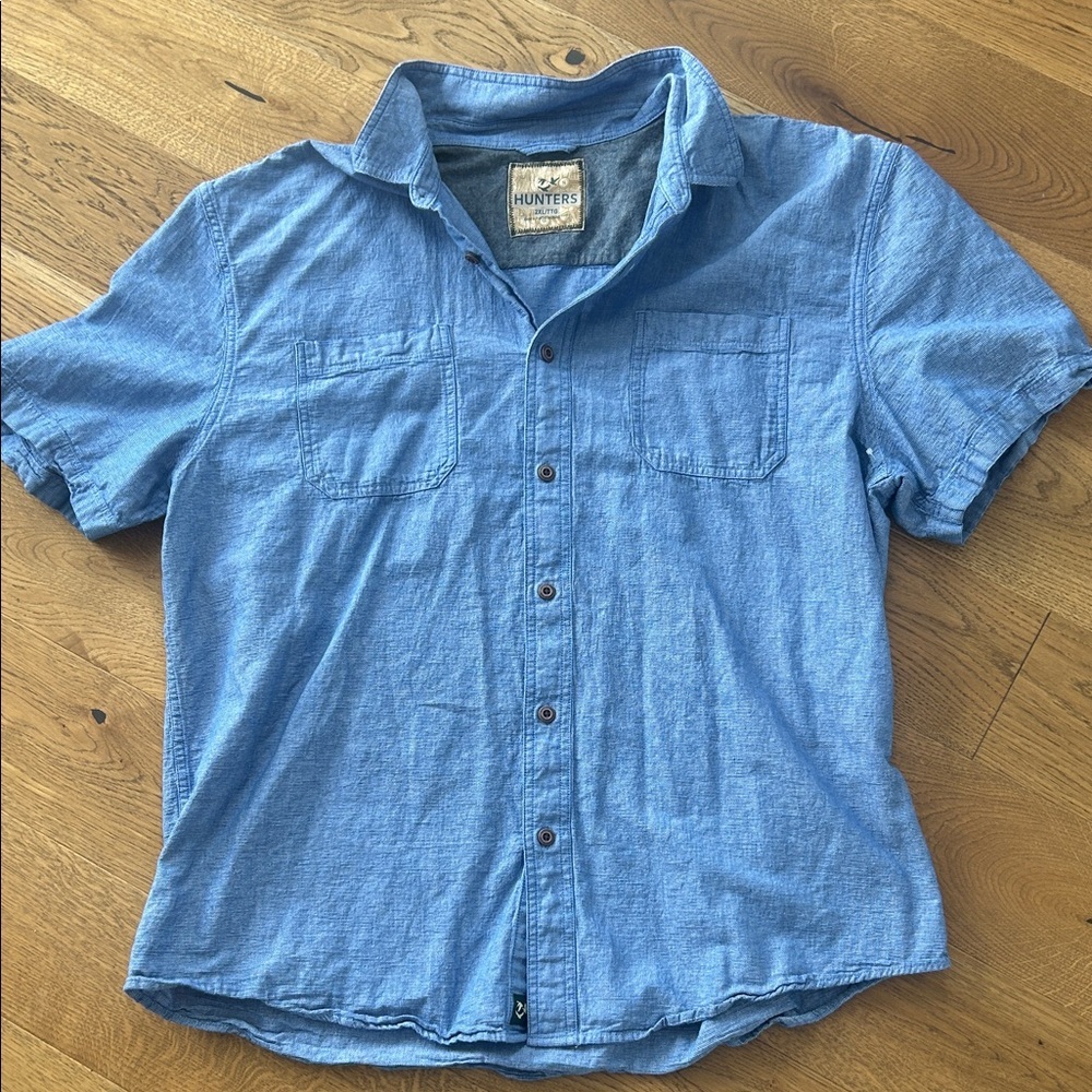 Hunter Casual Light Blue Men's Shirt